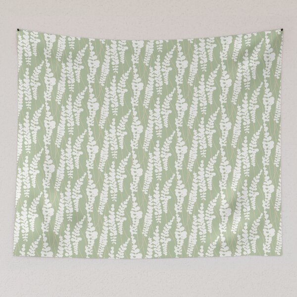 Item preview, Bohemian Stems - Leafe and Wheat - green tan designed and sold by Stephanie Fiona Design.