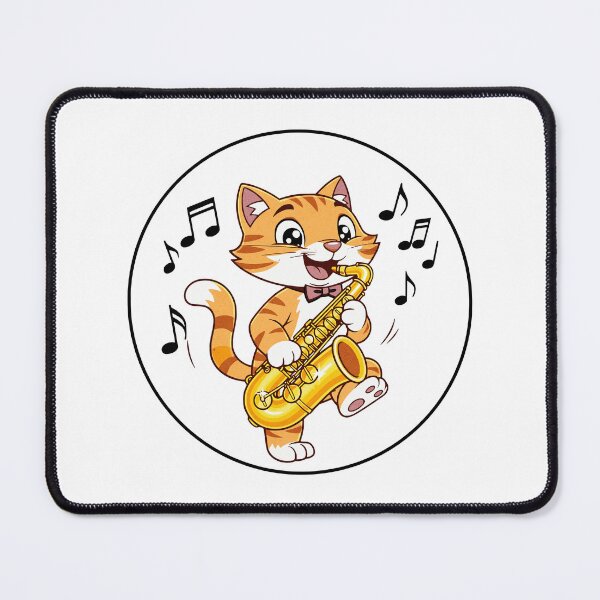 Item preview, Musical Cats – Saxophone Cat | Cute Cartoon Jazz Kitty designed and sold by Miller Made Studios.