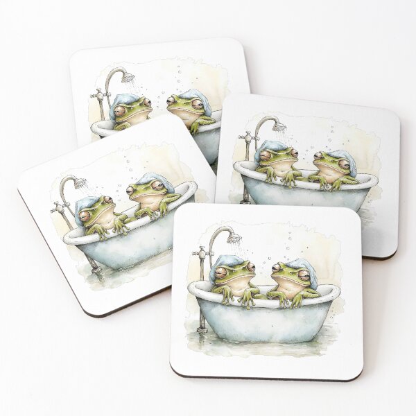 Item preview, Frogs in a Bathtub designed and sold by Liededrom..