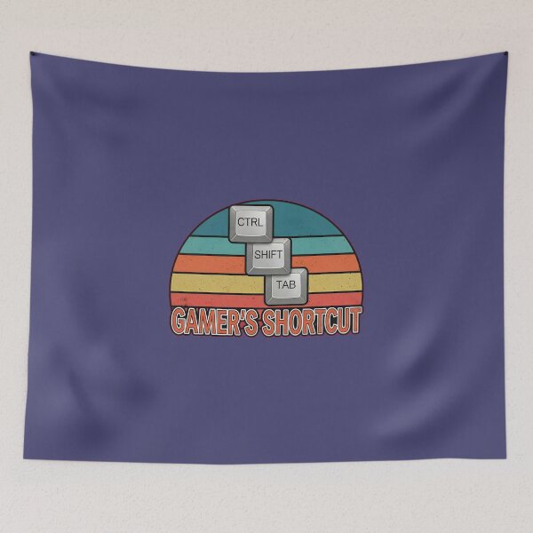 Item preview, Gamer's Shortcut CTRL SHIFT TAB Retro Sunset designed and sold by AbcDigs Studio.