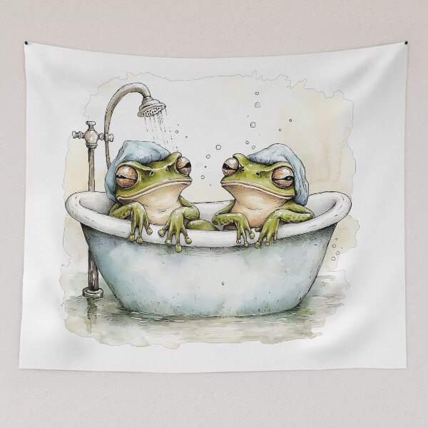 Item preview, Frogs in a Bathtub designed and sold by Liededrom..