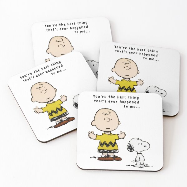 Item preview, The image shows Charlie Brown and his dog Snoopy from the beloved comic strip Peanuts. designed and sold by Schulz Lightprint Studio.