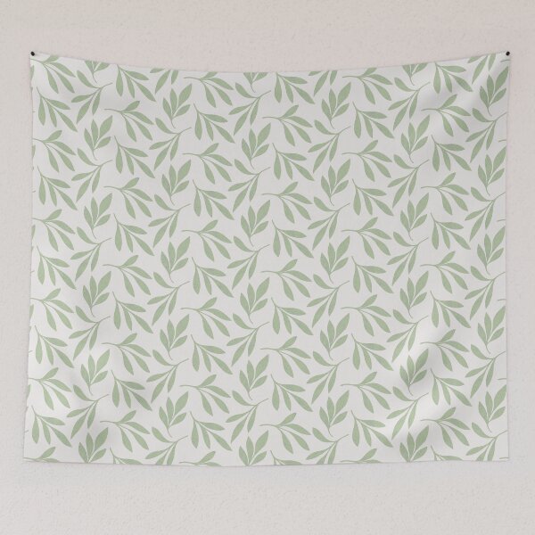Item preview, Leafe Stem - Leafe and Wheat - green designed and sold by Stephanie Fiona Design.