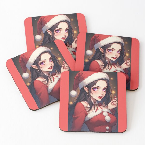 Item preview, Christmas vampire holding a lipstick designed and sold by ArtsJulian.