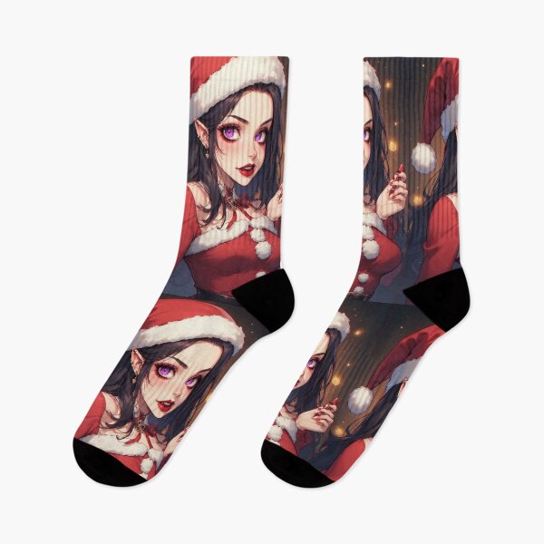 Item preview, Christmas vampire holding a lipstick designed and sold by ArtsJulian.