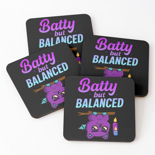 Item preview, Batty but Balanced - Cute Purple Monster designed and sold by Lia Vina.