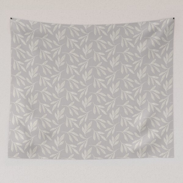 Item preview, Leafe Stem - Leafe and Wheat - grey purple designed and sold by Stephanie Fiona Design.