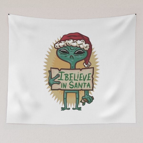 Item preview, Alien Santa Funny Christmas Holiday Humor designed and sold by Oniyasha.