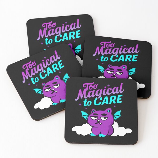 Item preview, Too Magical to Care - Cute Moody Purple Monster designed and sold by Lia Vina.