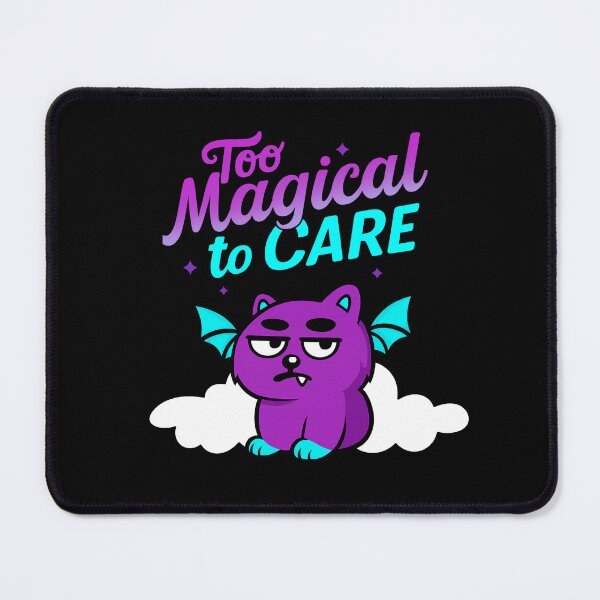 Item preview, Too Magical to Care - Cute Moody Purple Monster designed and sold by Lia Vina.