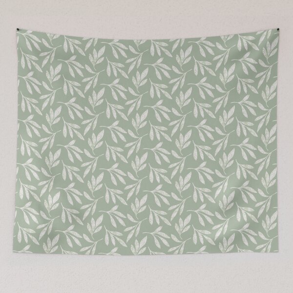 Item preview, Leafe Stem - Leafe and Wheat - green mint designed and sold by Stephanie Fiona Design.