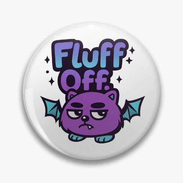 Item preview, Fluff Off - Moody Adorable Purple Monster designed and sold by Lia Vina.