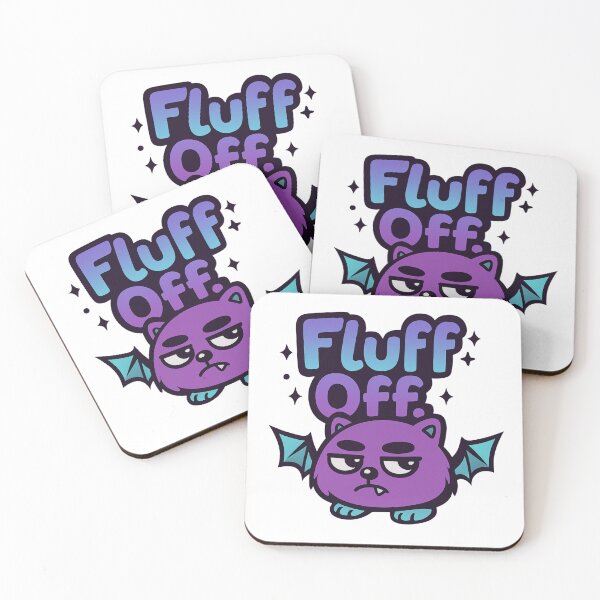 Item preview, Fluff Off - Moody Adorable Purple Monster designed and sold by Lia Vina.