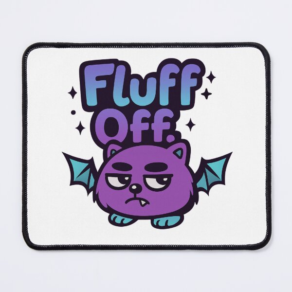 Item preview, Fluff Off - Moody Adorable Purple Monster designed and sold by Lia Vina.
