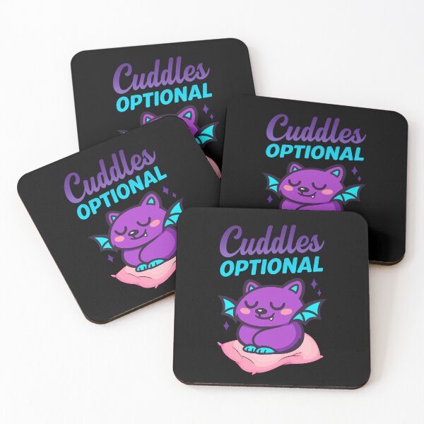 Item preview, Cuddles Optional - Cute Purple Little Monster designed and sold by Lia Vina.