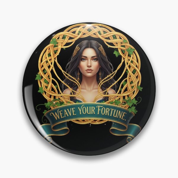 Item preview, Weave Your Fortune Celtic Woman Art Print | Strong Female Empowerment Gift | High Gloss 3D Knotwork Design designed and sold by BoldBloomArt.