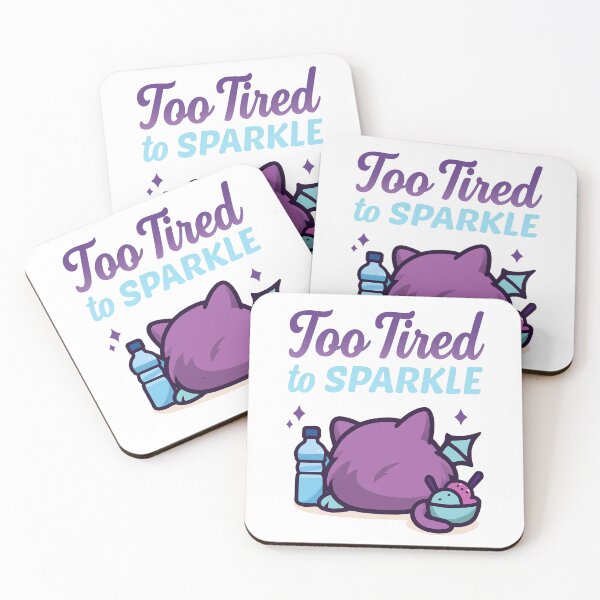 Item preview, Too Tired to Sparkle - Cute Moody Purple Monster designed and sold by Lia Vina.