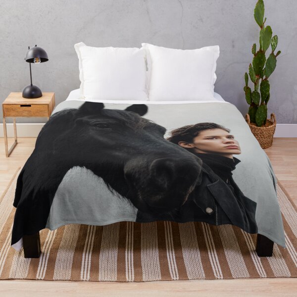 Item preview, Woman stands with horse in field designed and sold by anytka.