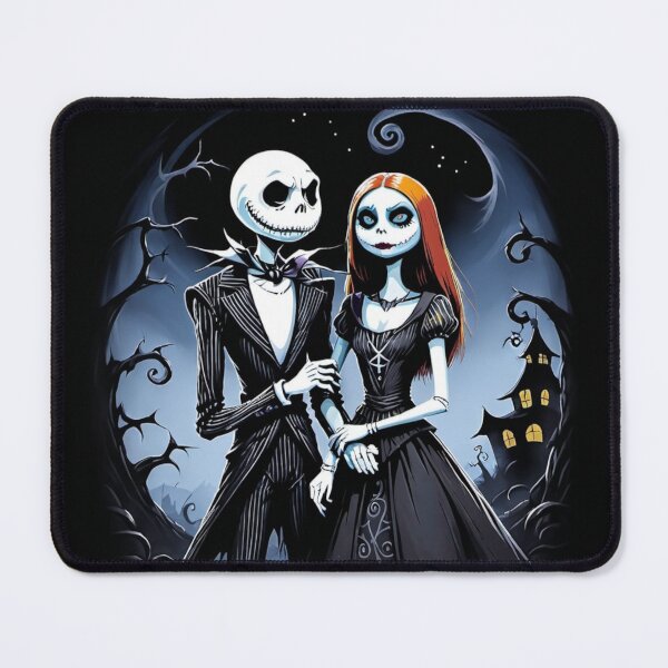 Item preview, Nightmare Before Christmas Jack and Sally's Moonlit Embrace designed and sold by LyssasMindArt.