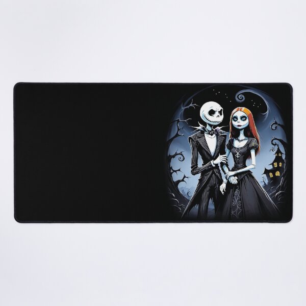 Item preview, Nightmare Before Christmas Jack and Sally's Moonlit Embrace designed and sold by LyssasMindArt.