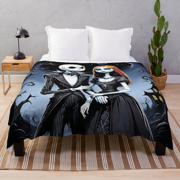 Item preview, Nightmare Before Christmas Jack and Sally's Moonlit Embrace designed and sold by LyssasMindArt.