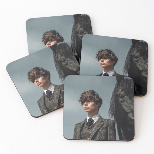 Item preview, Young man stands with black horse designed and sold by anytka.