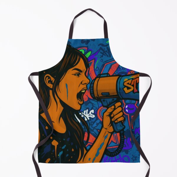 Item preview, Fierce Voice Activism - Blue Street Graffiti Pop Art designed and sold by AldenTees.