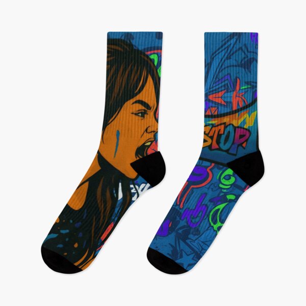 Item preview, Fierce Voice Activism - Blue Street Graffiti Pop Art designed and sold by AldenTees.