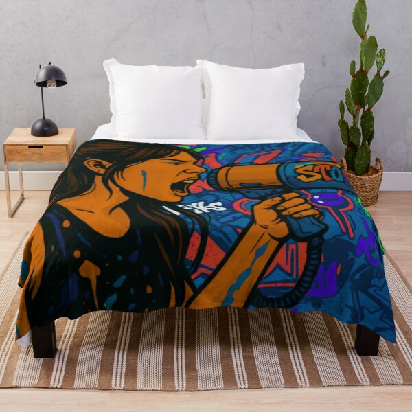 Item preview, Fierce Voice Activism - Blue Street Graffiti Pop Art designed and sold by AldenTees.