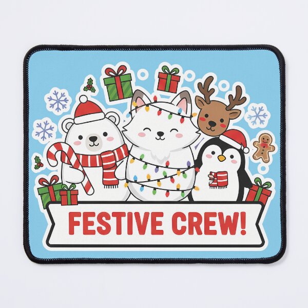 Item preview, Kawaii Christmas Festive Crew Art designed and sold by Ekracreatives.