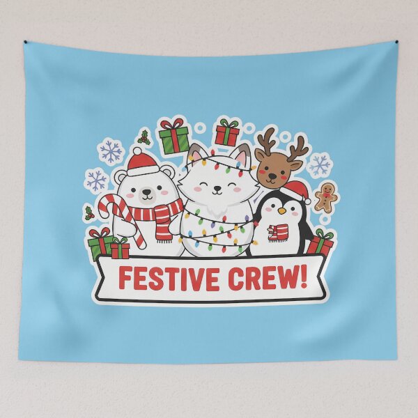 Item preview, Kawaii Christmas Festive Crew Art designed and sold by Ekracreatives.