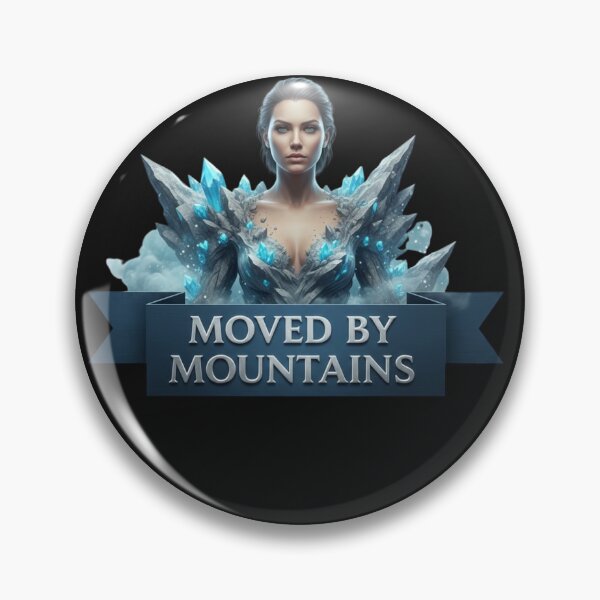 Item preview, Moved By Mountains Stone Woman Art T-Shirt | Unshakeable Inner Strength Gift | High Gloss 3D Crystal Design designed and sold by BoldBloomArt.
