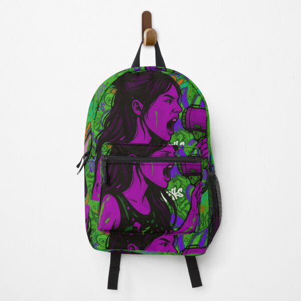 Item preview, Fierce Voice Activism - Neon Purple and Green Street Graffiti Pop Art designed and sold by AldenTees.