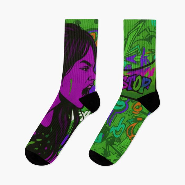 Item preview, Fierce Voice Activism - Neon Purple and Green Street Graffiti Pop Art designed and sold by AldenTees.