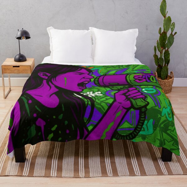 Item preview, Fierce Voice Activism - Neon Purple and Green Street Graffiti Pop Art designed and sold by AldenTees.