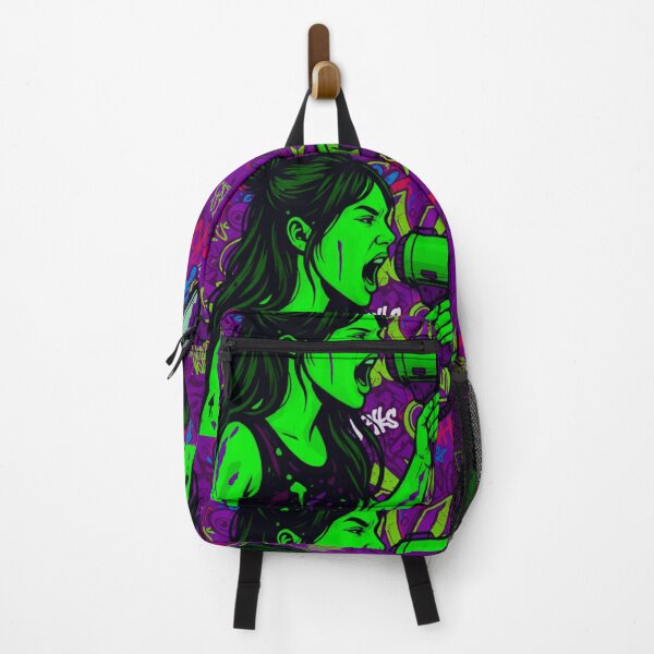 Item preview, Fierce Voice Activism - Neon Green and Purple Street Graffiti Pop Art designed and sold by AldenTees.