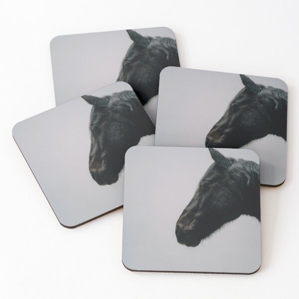 Item preview, Black horse profile in soft light designed and sold by anytka.