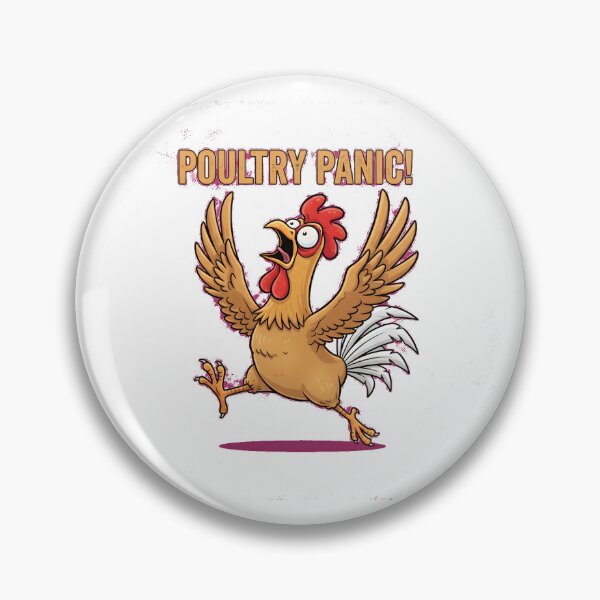 Item preview, Funny Poultry Panic Chicken Running Cartoon designed and sold by AbcDigs Studio.