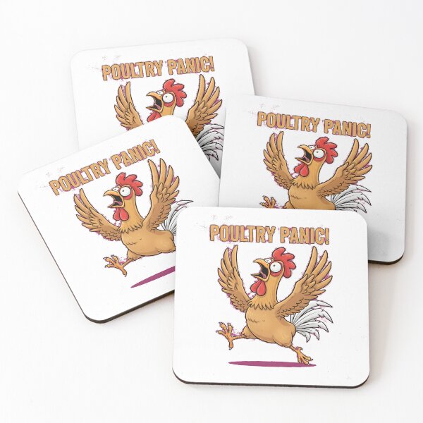 Item preview, Funny Poultry Panic Chicken Running Cartoon designed and sold by AbcDigs Studio.