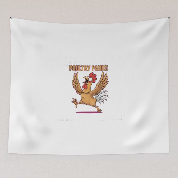 Item preview, Funny Poultry Panic Chicken Running Cartoon designed and sold by AbcDigs Studio.