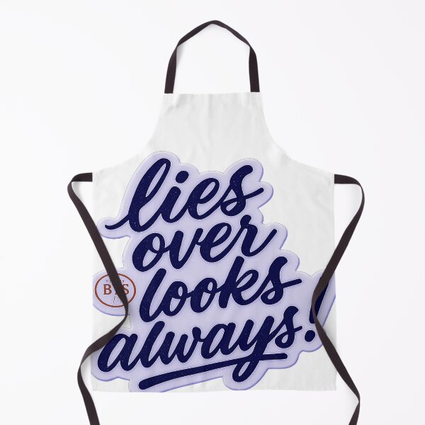 Item preview, Lies Over Looks Always - Modern Brush Script Die-Cut Vinyl Sticker Design designed and sold by ARTCREATESHOP.