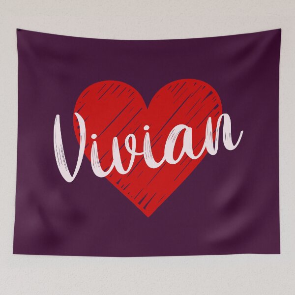 Item preview, Vivian Name Red Heart  designed and sold by Jeallan Designs.