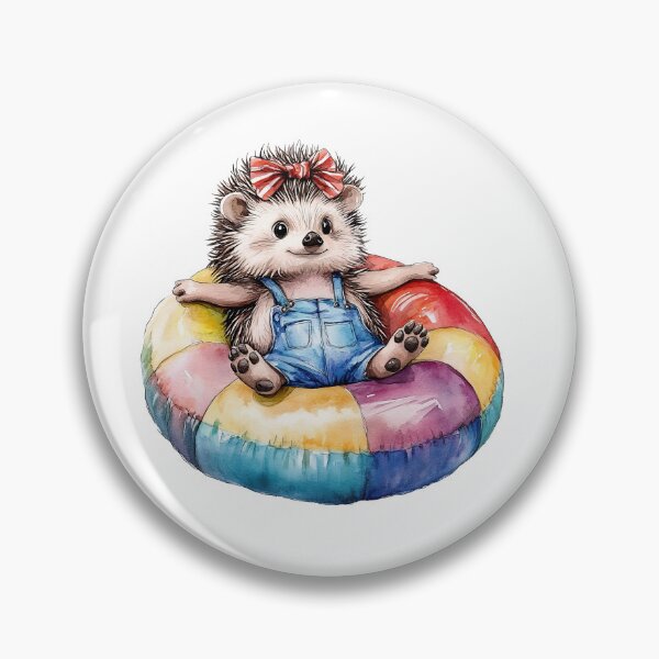 Item preview, Hedgehog on a Pool Float designed and sold by Liededrom..