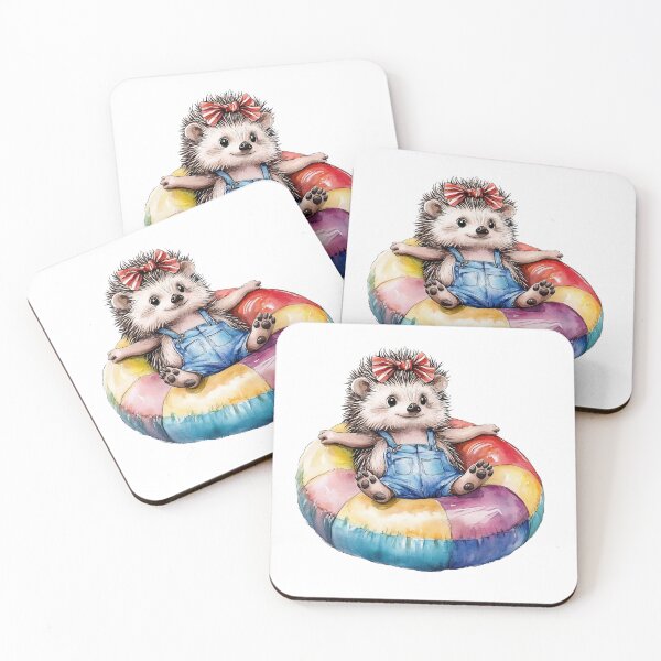 Item preview, Hedgehog on a Pool Float designed and sold by Liededrom..