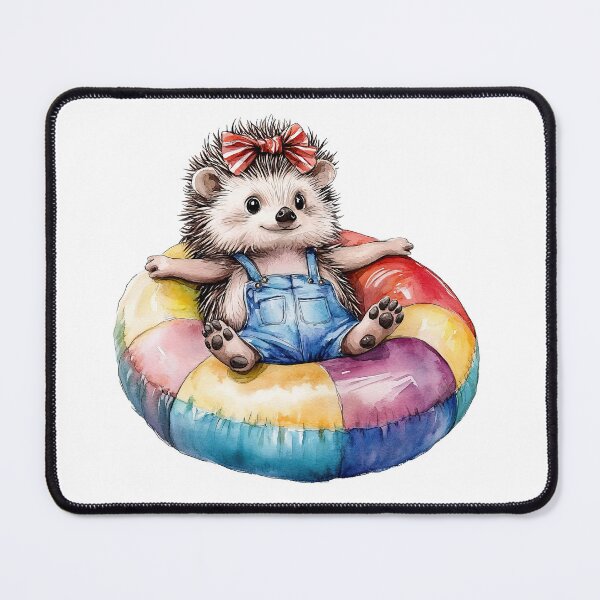 Item preview, Hedgehog on a Pool Float designed and sold by Liededrom..