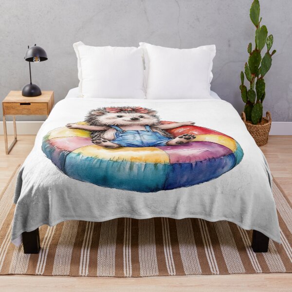 Item preview, Hedgehog on a Pool Float designed and sold by Liededrom..