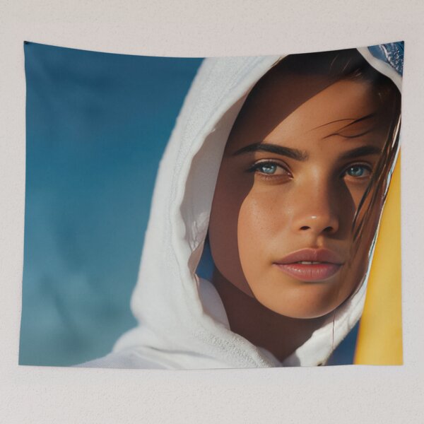 Item preview, Surfer girl prepares for the waves designed and sold by anytka.