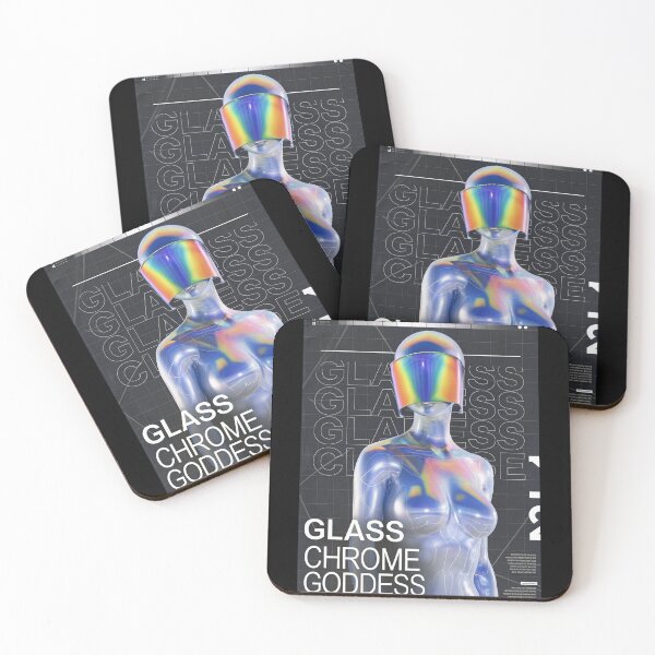 Item preview, Glass Chrome Goddess: Vaporwave Aesthetic designed and sold by Raw-Ink.