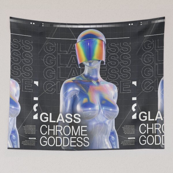 Item preview, Glass Chrome Goddess: Vaporwave Aesthetic designed and sold by Raw-Ink.