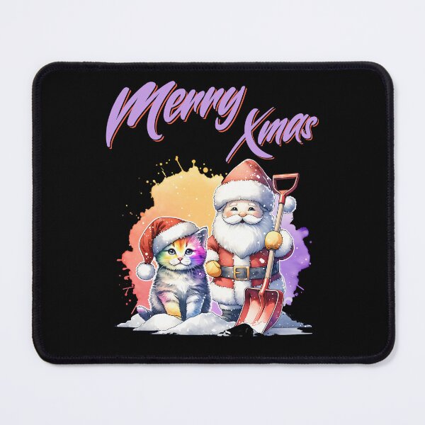 Item preview, Merry Xmas - Santa with a cat designed and sold by ReneMM.